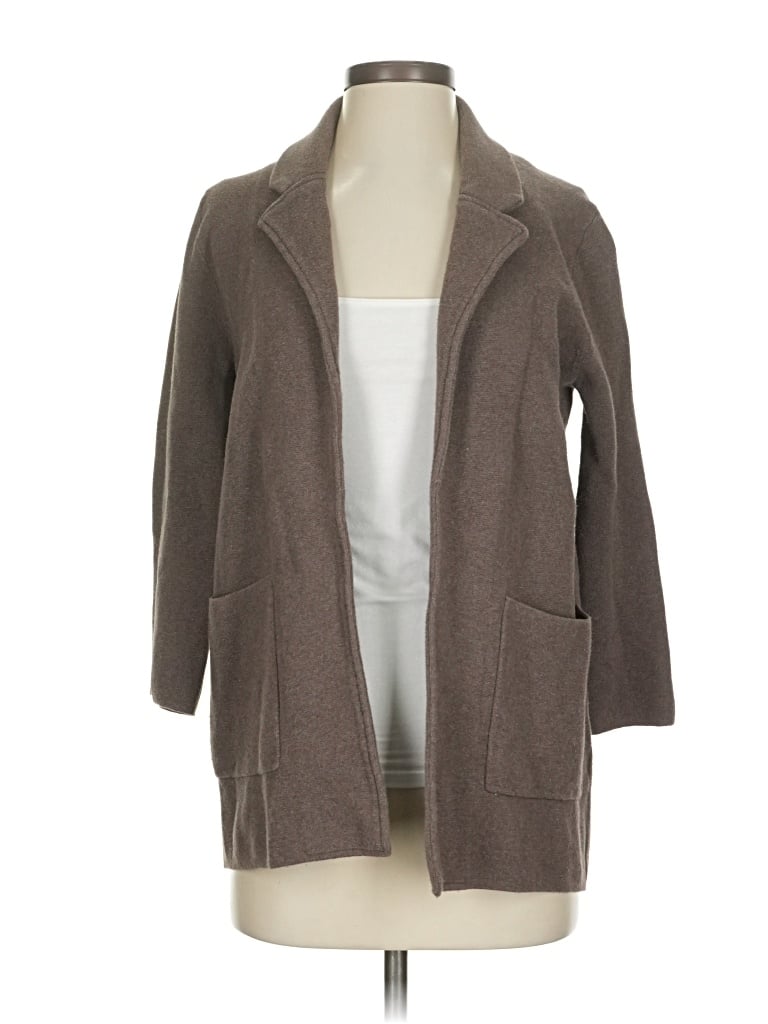 Pre-owned Quince Cardigan Sweater In Brown