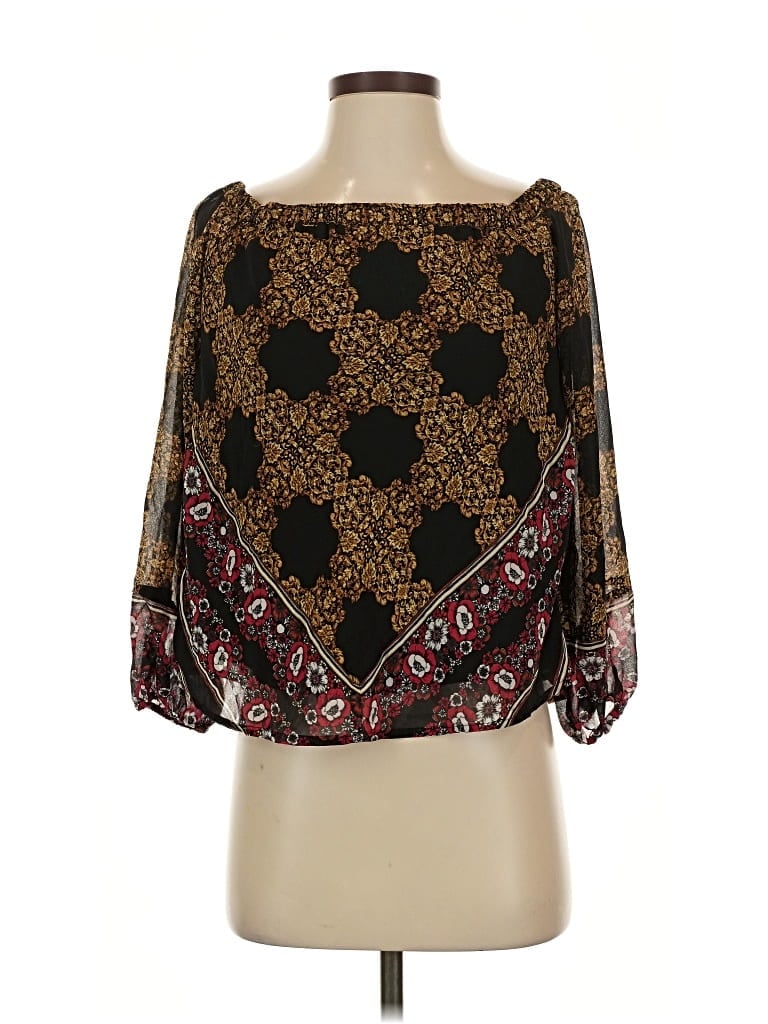 Guess 3/4 Sleeve Blouse In Brown