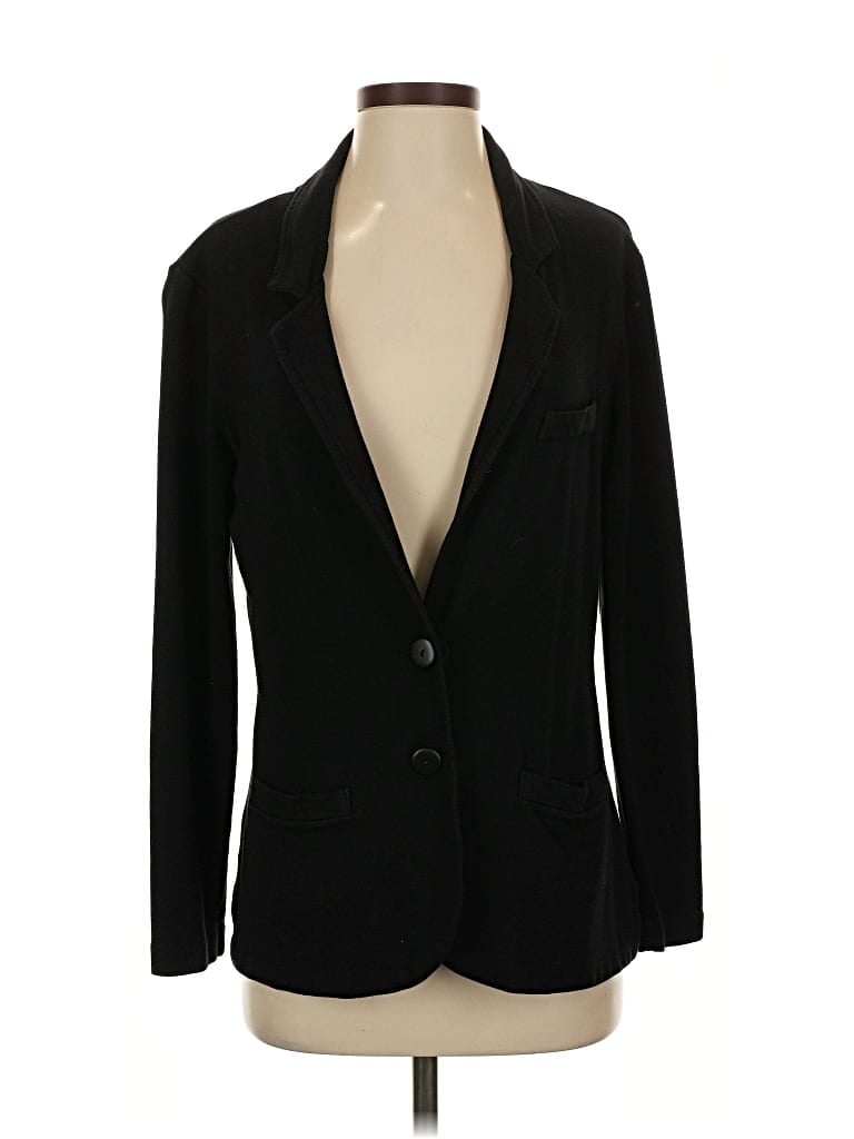 Pre-owned Tart Long Sleeve Top Black Plunge Neckline Tops