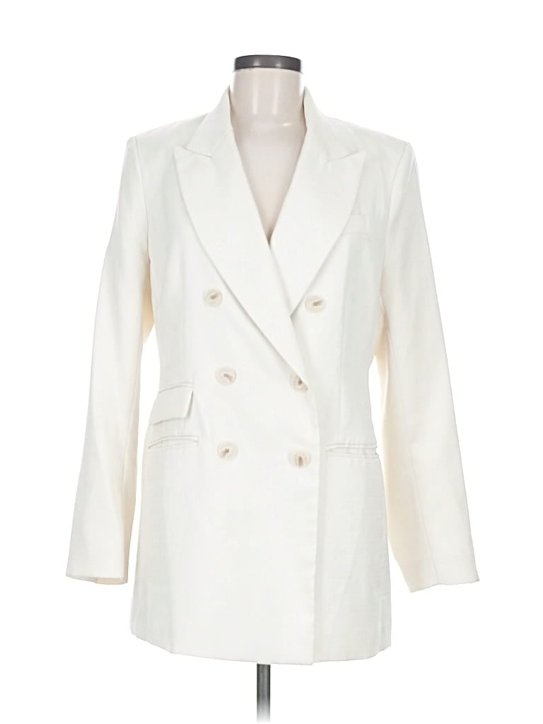 Pre-owned H&m Blazer Jacket In White