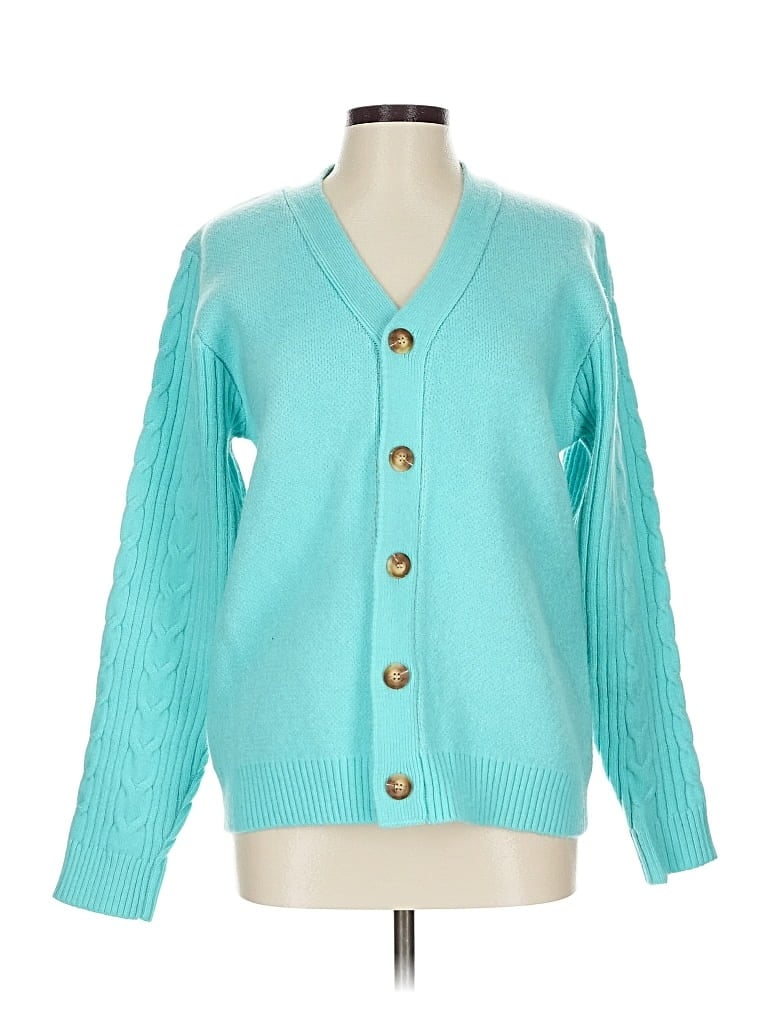 Pre-owned 2 To 5 Designs Cardigan Sweater In Blue
