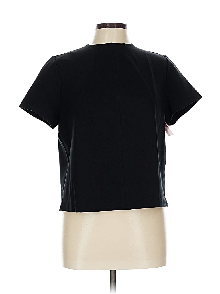 Spanx Short Sleeve Top Black Mock Neckline Tops