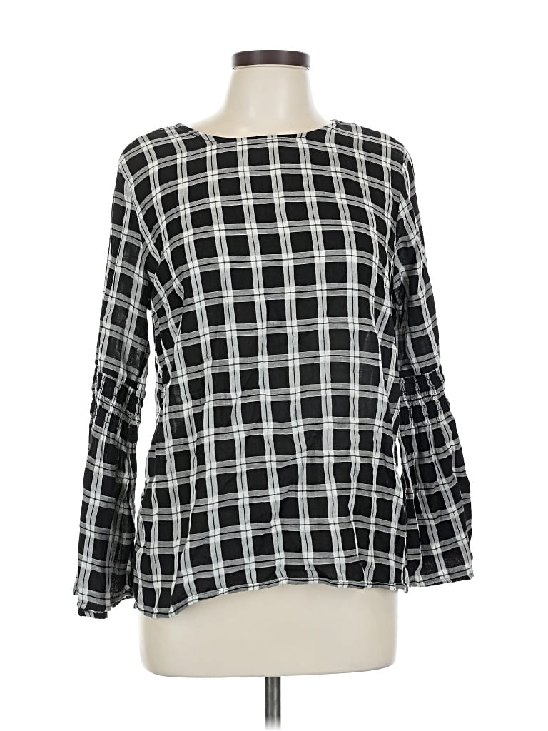 Pre-owned Beachlunchlounge Long Sleeve Blouse In Black