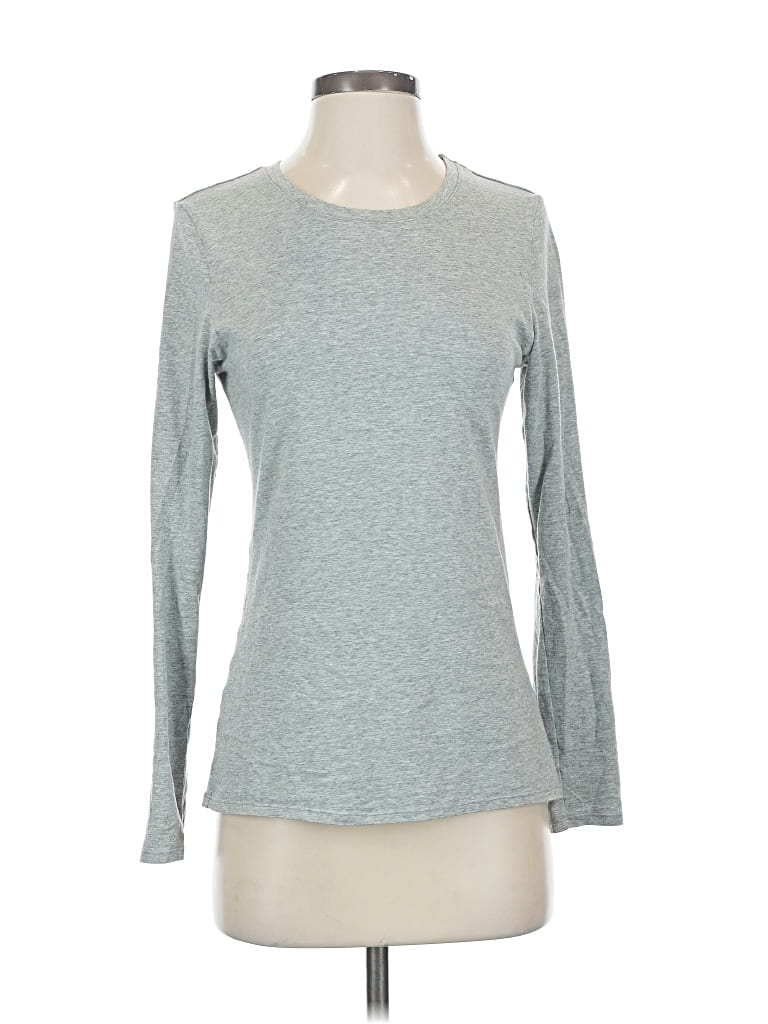 Pre-owned Felina Long Sleeve T-shirt In Gray