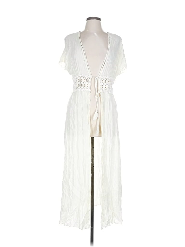 Pre-owned Hem & Thread Casual Dress In White