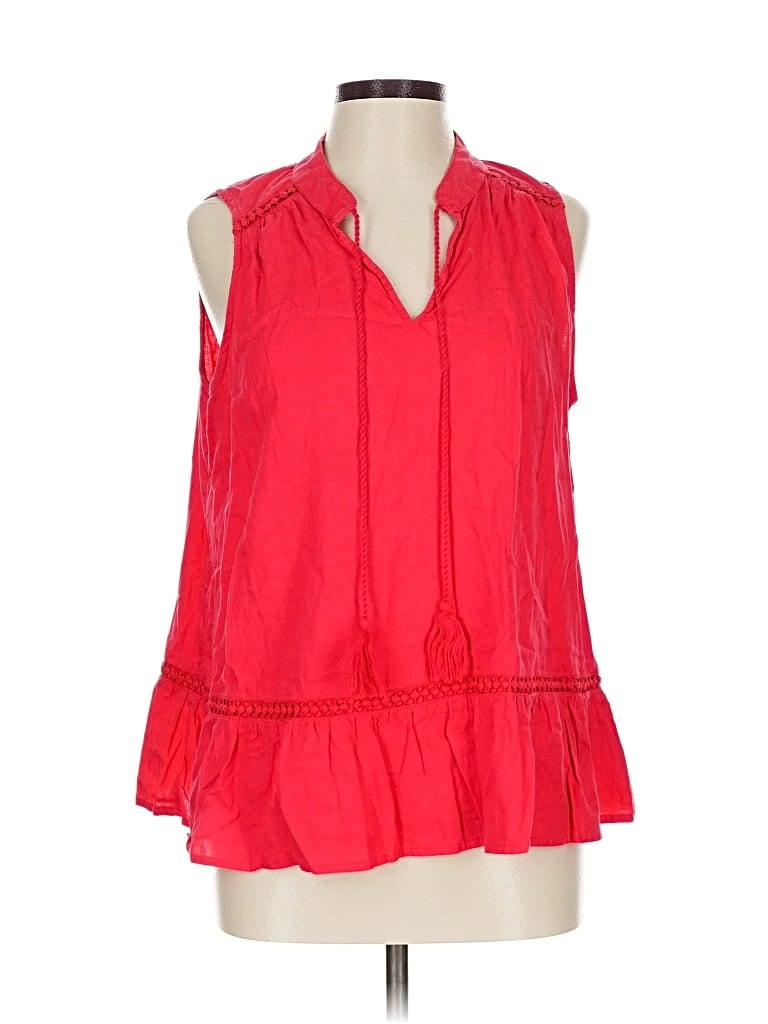 Pre-owned Crown & Ivy Sleeveless Blouse In Red
