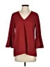 Tibi Burgundy 3/4 Sleeve Top Size XS - photo 1