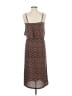 Glam 100% Polyester Chevron-herringbone Brown Casual Dress Size M - photo 2
