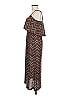 Glam 100% Polyester Chevron-herringbone Brown Casual Dress Size M - photo 5