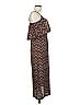 Glam 100% Polyester Chevron-herringbone Brown Casual Dress Size M - photo 4