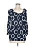 MICHAEL Michael Kors Blue 3/4 Sleeve Blouse Size M - photo 1