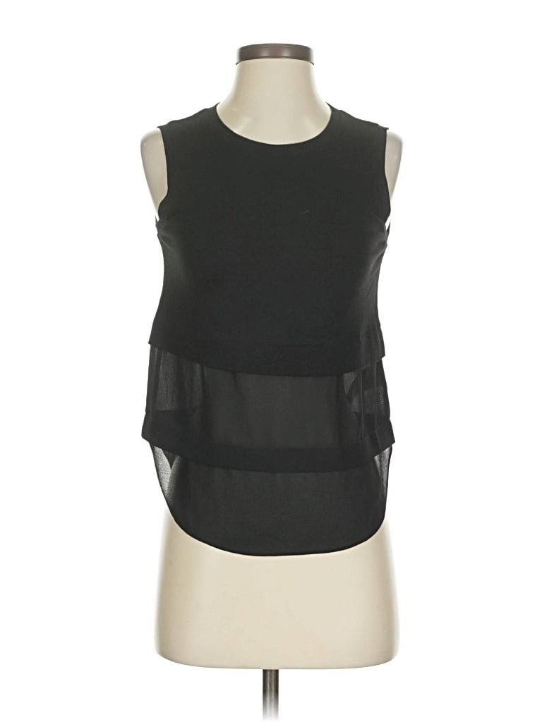 Pre-owned Michael Michael Kors Sleeveless Top Black Keyhole Neckline Tops