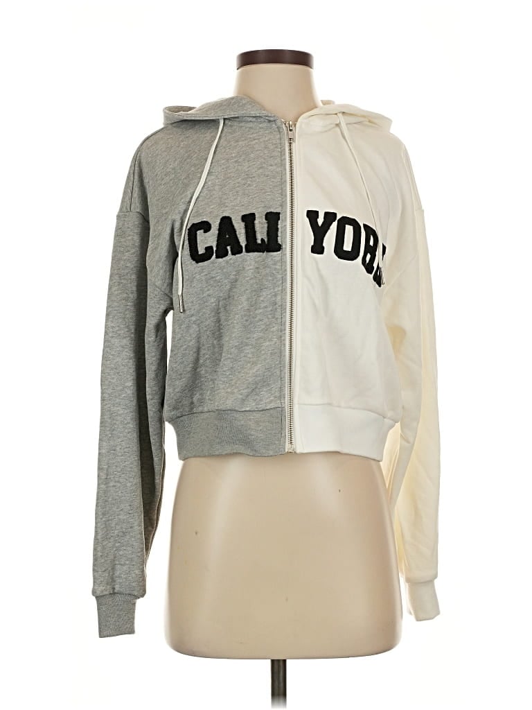 Cynthia Rowley Zip Up Hoodie In Gray