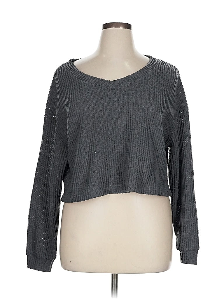 Pre-owned Assorted Brands Pullover Sweater In Gray