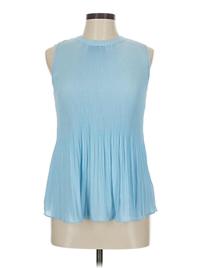 Pre-owned Adrianna Papell Sleeveless Blouse In Blue