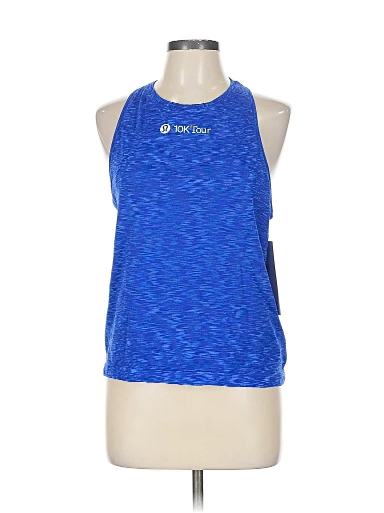 Lululemon Athletica Sleeveless Top Blue Halter Neckline Tops