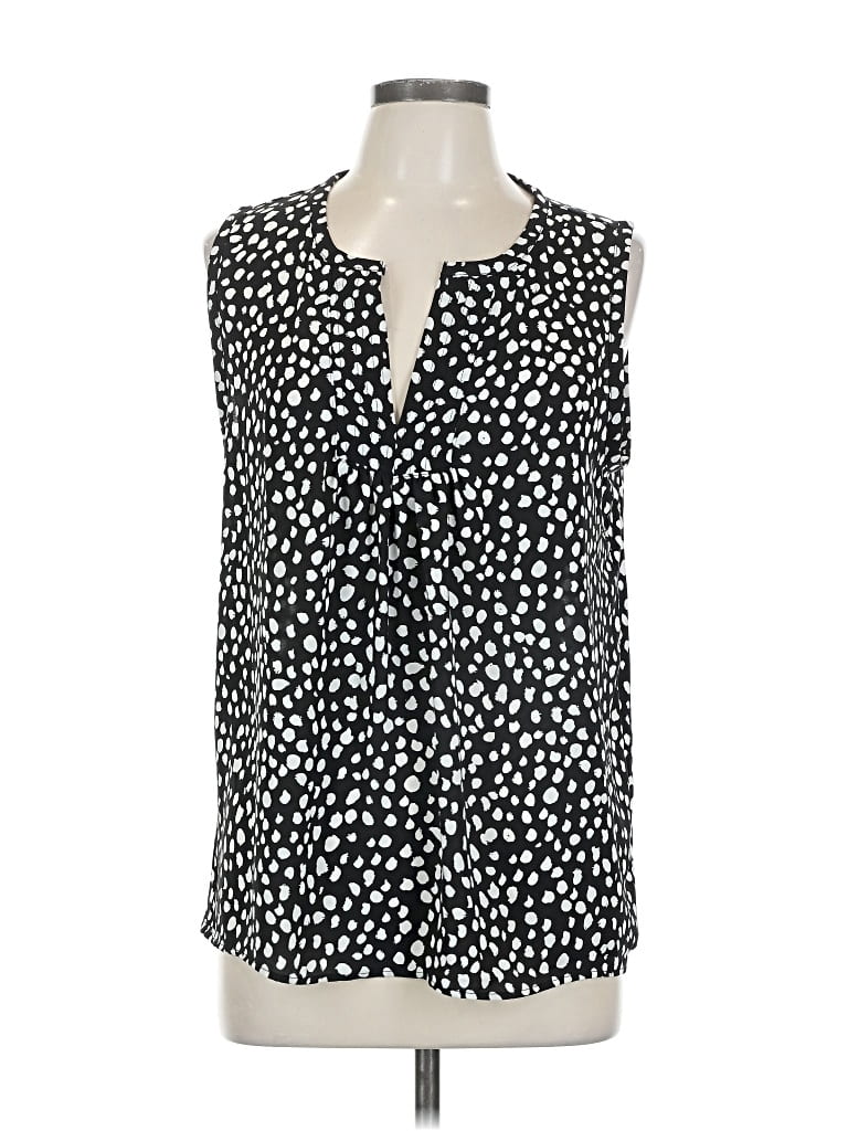 Pre-owned Ann Taylor Loft Sleeveless Blouse In Black