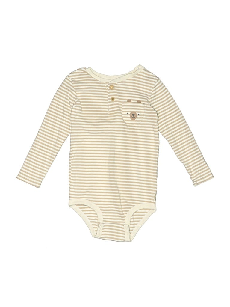 Pre-owned Huggies Kids' Long Sleeve Onesie In Gold