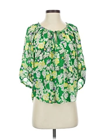 Rebecca Taylor 3/4 Sleeve Silk Top (view 1)