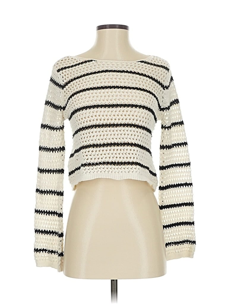 Pre-owned Mng Pullover Sweater In White