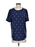 Equipment Blue Short Sleeve Top Size S - photo 1