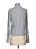 Banana Republic Stripes Gray Long Sleeve Blouse Size S - photo 2