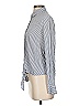 Banana Republic Stripes Gray Long Sleeve Blouse Size S - photo 5