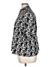 Izzy & Liv 100% Polyester Print Black Short Sleeve Blouse Size XL - photo 5