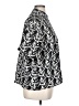 Izzy & Liv 100% Polyester Print Black Short Sleeve Blouse Size XL - photo 4