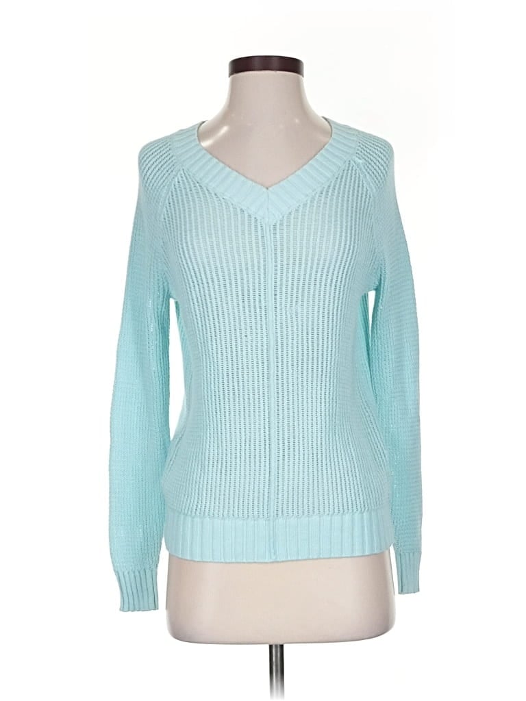 Pre-owned Ann Taylor Loft Pullover Sweater In Blue