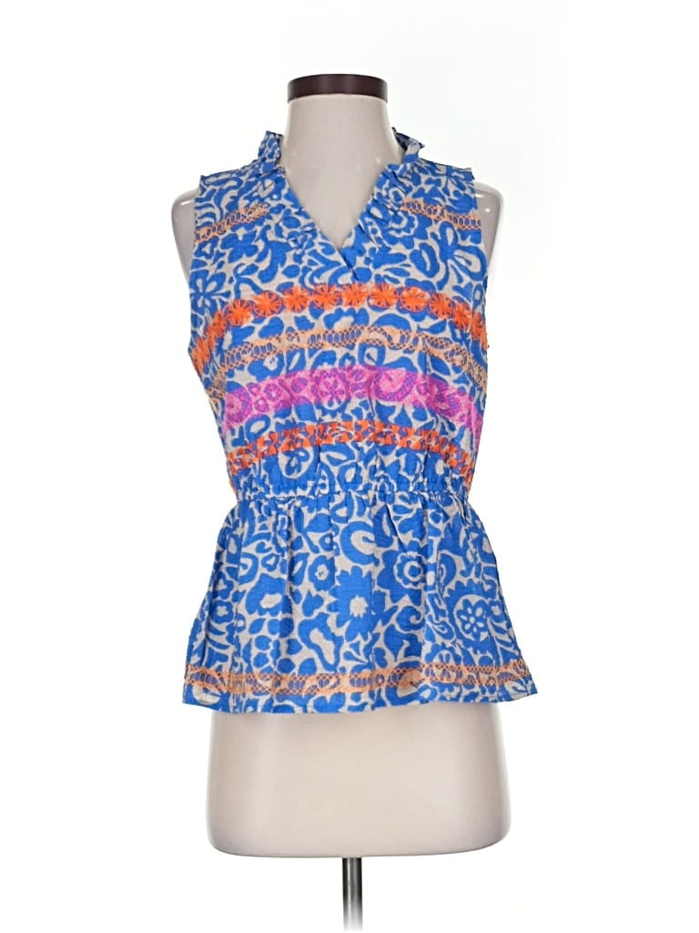 Pre-owned Thml Sleeveless Blouse In Blue