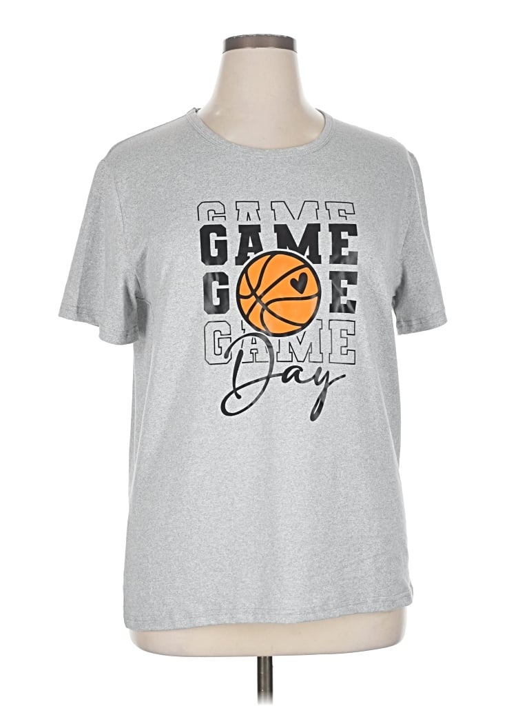 Pre-owned Unbranded Short Sleeve T-shirt In Gray