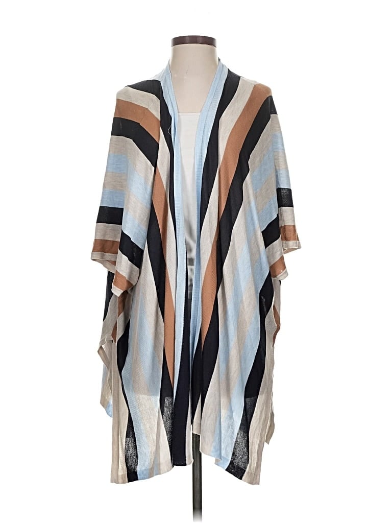 Pre-owned H&m Poncho In Brown