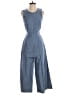 J.Crew 100% Cotton Solid Blue Jumpsuit Size 00 - photo 1