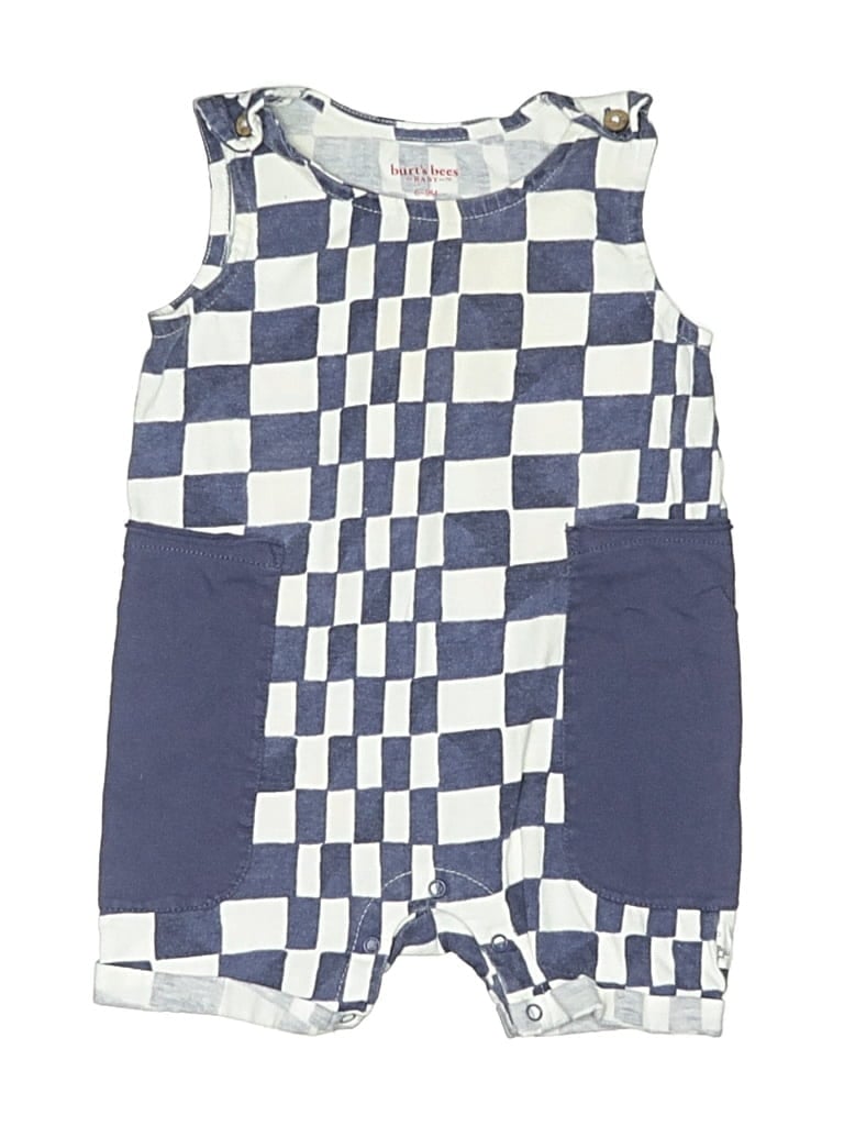Pre-owned Burt's Bees Baby Babies' Short Sleeve Onesie In Blue