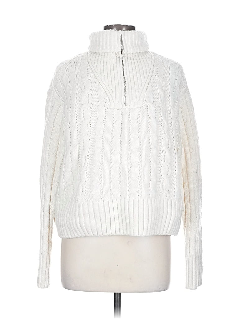 Pre-owned Sincerely Jules Turtleneck Sweater In White