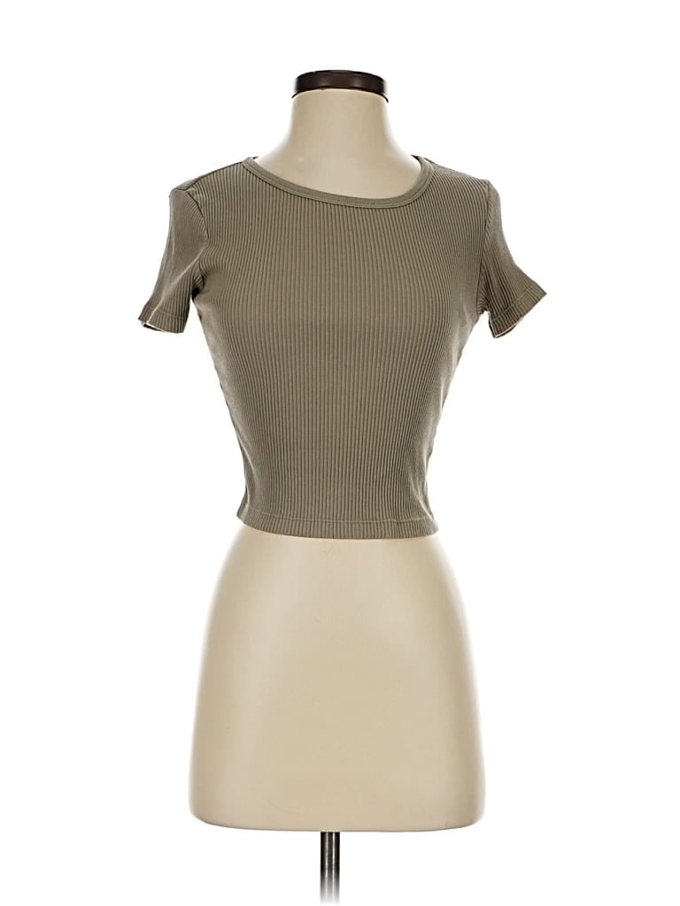 Pre-owned Uniqlo Short Sleeve T-shirt In Brown