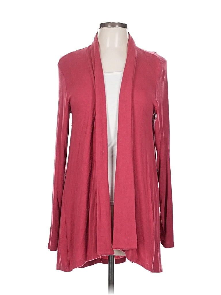 Pre-owned Bobeau Cardigan Sweater In Burgundy
