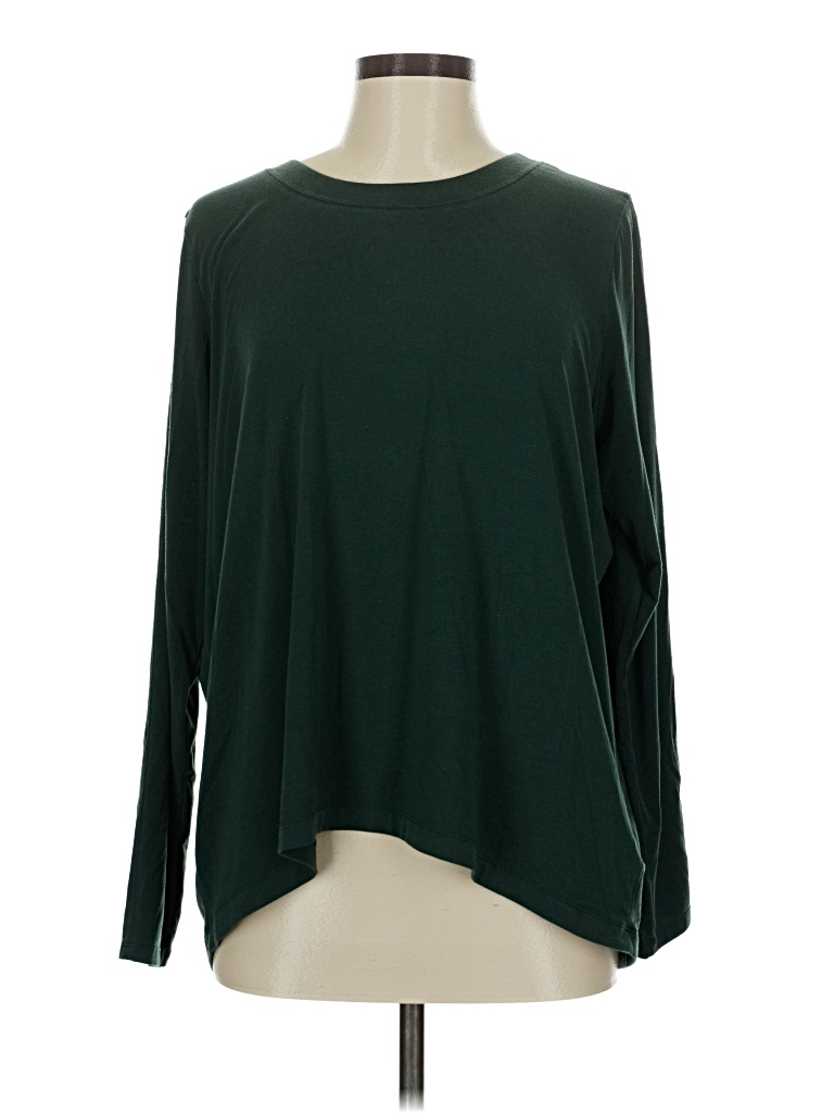 Pre-owned Athleta Long Sleeve T-shirt In Green