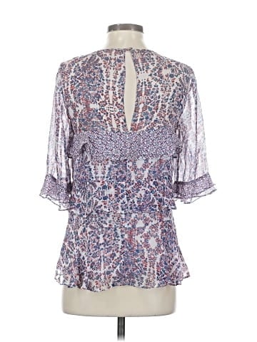 Rebecca Taylor 3/4 Sleeve Silk Top (view 2)