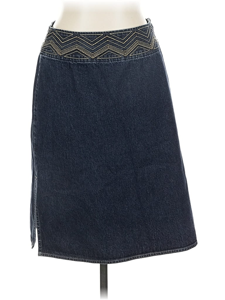 Pre-owned Lizwear By Liz Claiborne Denim Skirt In Blue