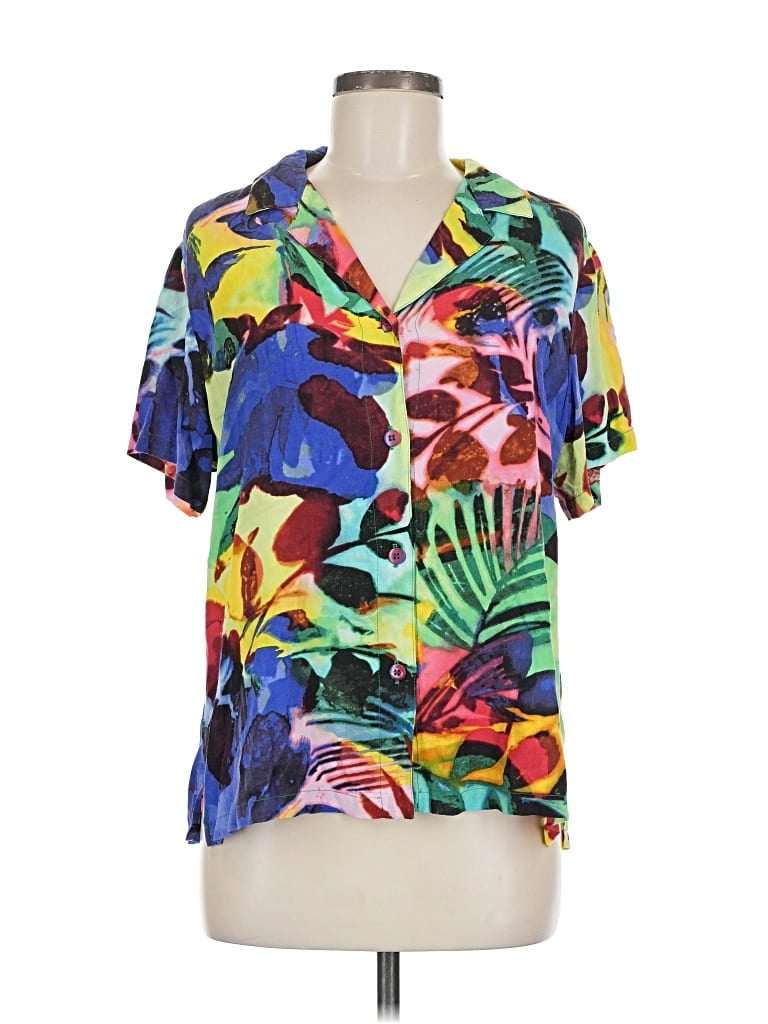 Pre-owned Jams World Short Sleeve Blouse In Green