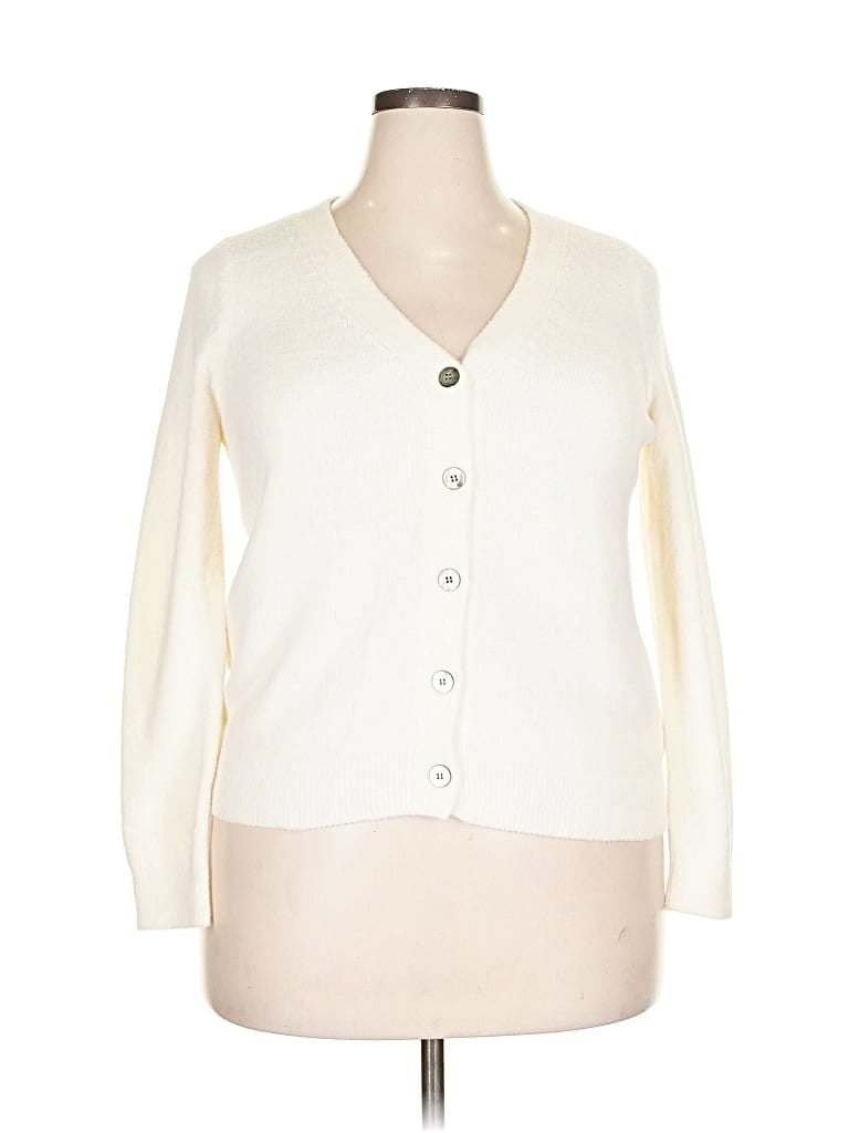 Pre-owned The Drop Cardigan Sweater In White