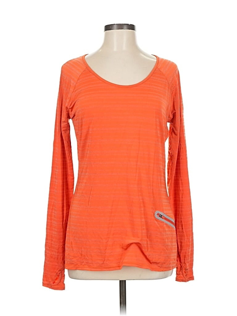 Pre-owned Athleta Long Sleeve T-shirt In Orange