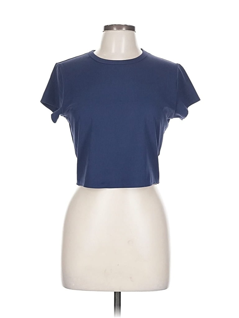 Pre-owned Uniqlo Short Sleeve T-shirt In Blue