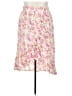 No Boundaries 100% Polyester Floral Pink Ivory Casual Skirt Size 21 - photo 1