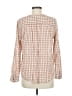 Holding Horses Checkered-gingham Brown Long Sleeve Blouse Size 6 - photo 2