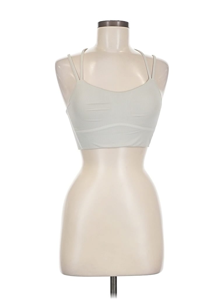 Pre-owned Lululemon Athletica Tank Top Ivory Strapless Neckline Tops In White