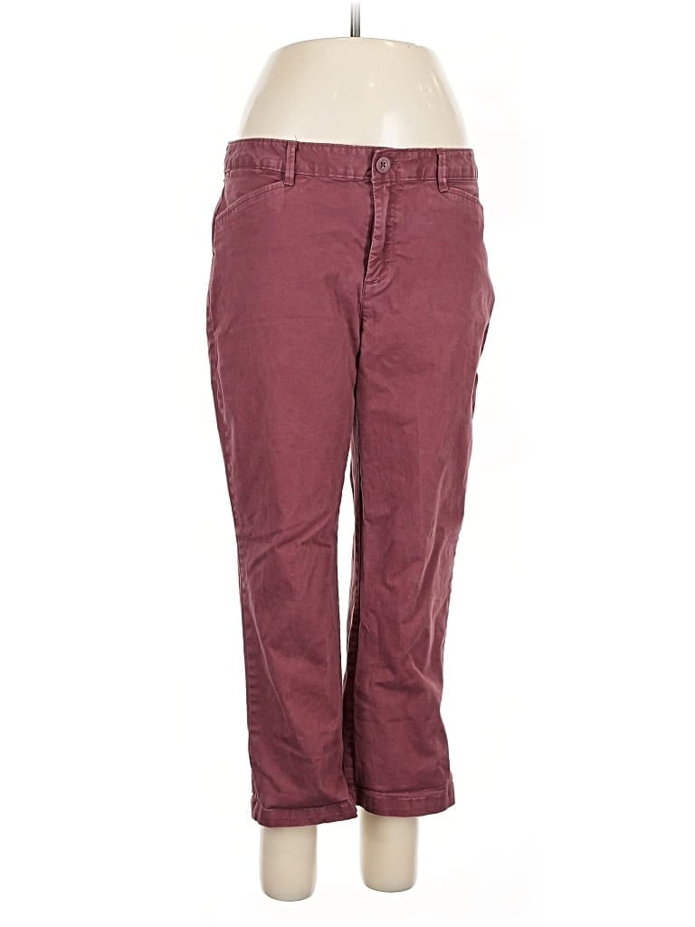Pre-owned Eddie Bauer Casual Pants In Burgundy