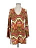 Natorious Orange 3/4 Sleeve Silk Top Size S - photo 1